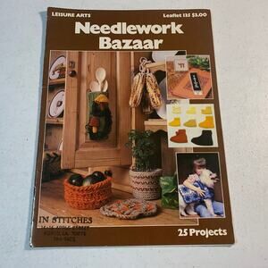 vintage patterns 1978 Needlework Bazaar knit cross stitch needlepoint crochet